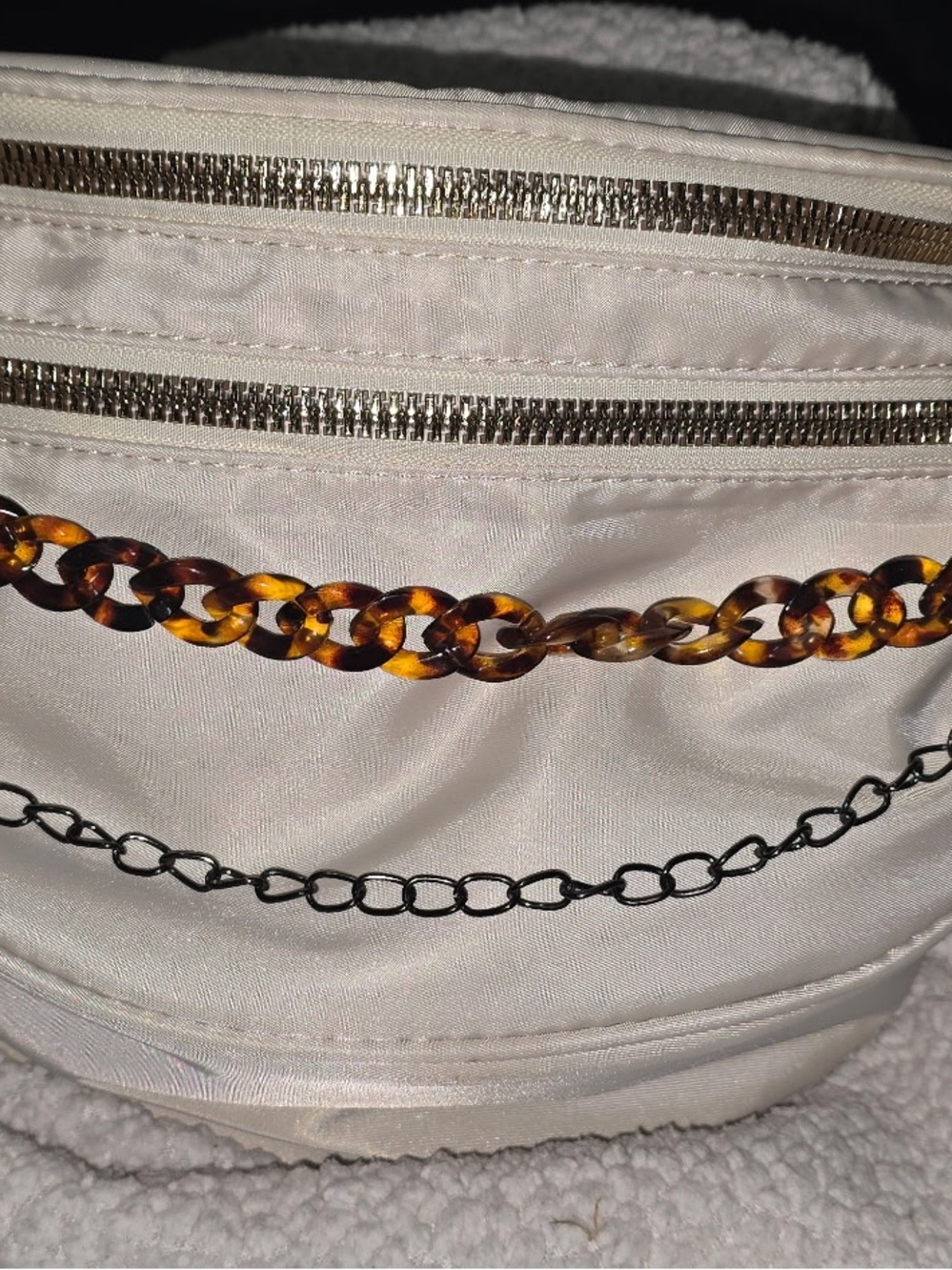 Tortoiseshell Acrylic and gunmetal Purse Chain
